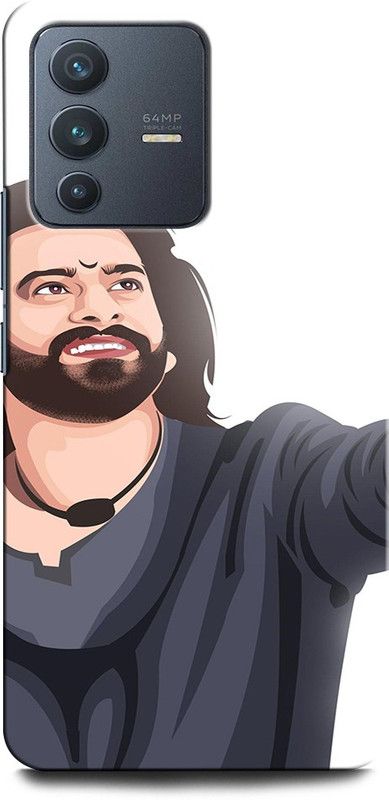 GRAFIQE Back Cover for Vivo V23 Pro 5G PRABHAS, BAAHUBALI, SOUTHHERO, TELUGUSTAR  (Multicolor, Shock Proof, Pack of: 1)