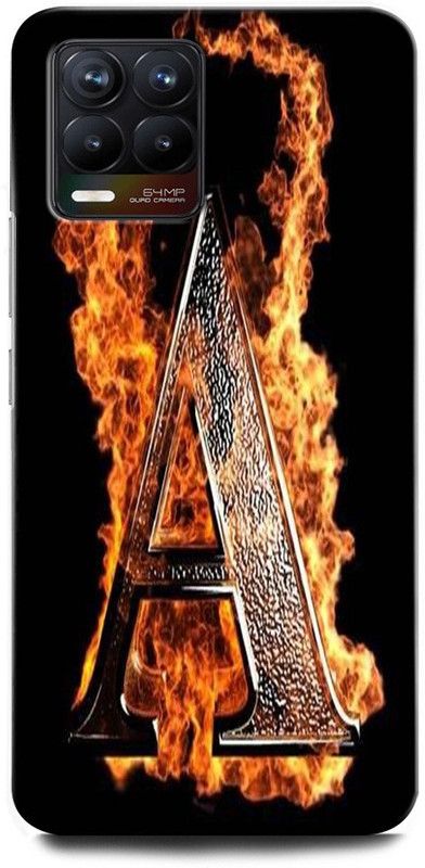 GRAFIQE Back Cover for Realme 8 RMX3085 A, A LETTER, A ALPHABET, A DESIGN  (Multicolor, Shock Proof, Pack of: 1)
