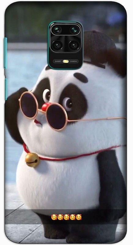 CROKIAN Back Cover for Mi Redmi Note 9 Pro,Poco M2 Pro,Mi Redmi Note 9 Pro Max Panda Back Cover  (White, Hard Case)