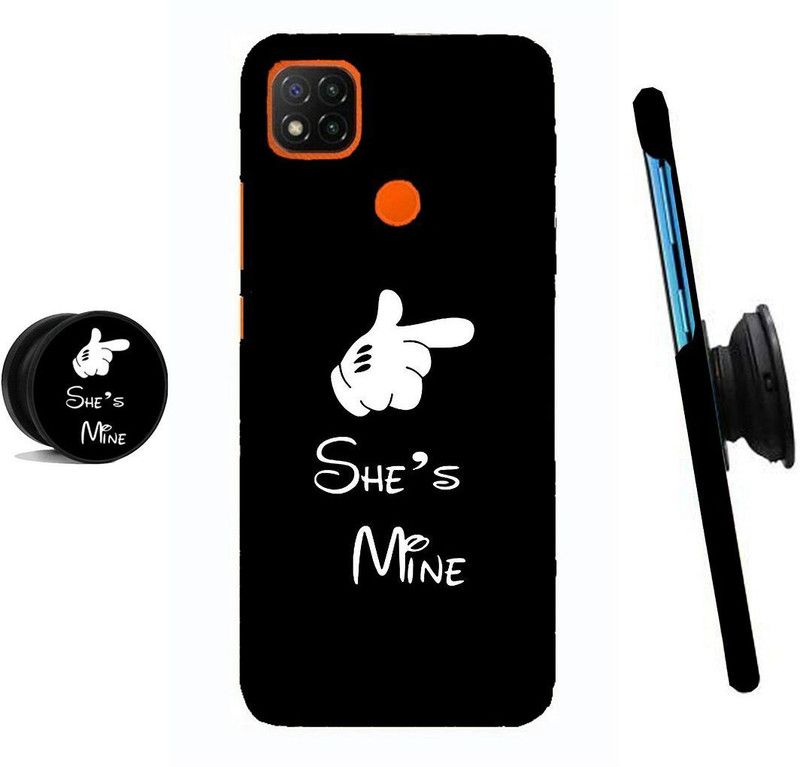 MY SWAG Back Cover for Redmi 9, Redmi 9 Activ, Poco C31, Redmi 9C,  (Black, White, Cases with Holder)