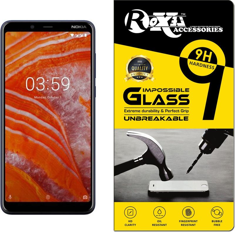 Roxel Impossible Screen Guard for Nokia 3.1 Plus  (Pack of 1)