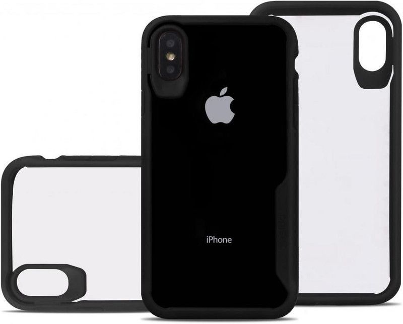 Phone Back Cover Back Cover for Apple iPhone XS Max, Apple iPhone XS Max, Apple Xs Max  (Transparent, Black, Grip Case, Pack of: 1)