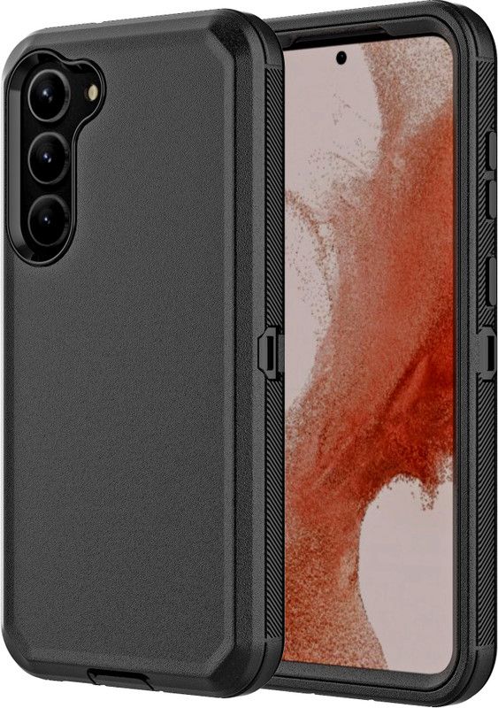 Cubix Back Cover for Samsung Galaxy S23 Case WITHOUT Built-in Screen Protector  (Black, Dual Protection, Pack of: 1)