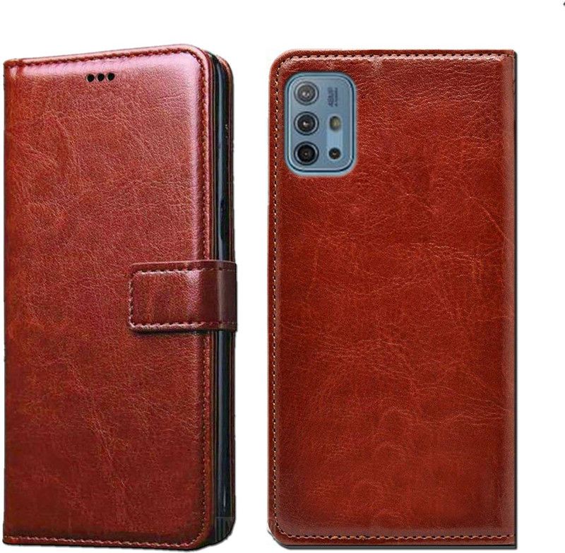 Digilett Wallet Case Cover for MOTOROLA G10 Power  (Brown, Dual Protection, Pack of: 1)