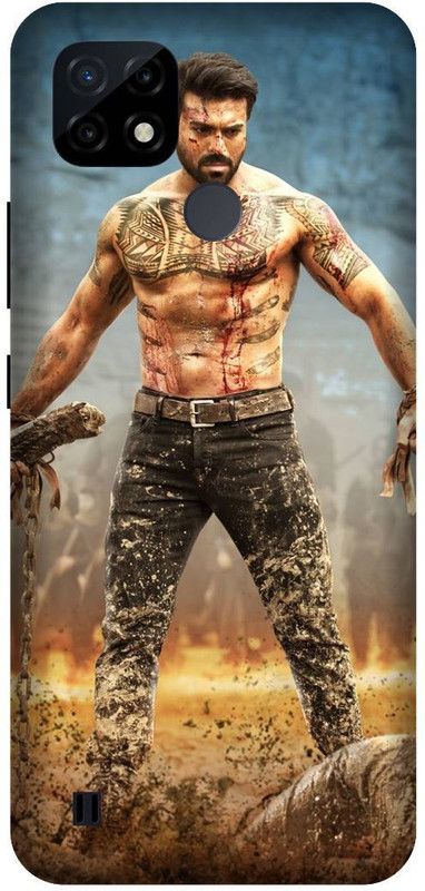 Yoprint Back Cover for Realme C21y Ramcharan South hero Printed back Cover  (Multicolor, Hard Case)