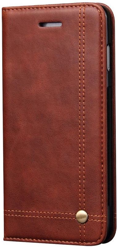 Pure Color Pouch for Apple iPhone X / iPhone XS (5.8 Inch)  (Brown, Magnetic Case)