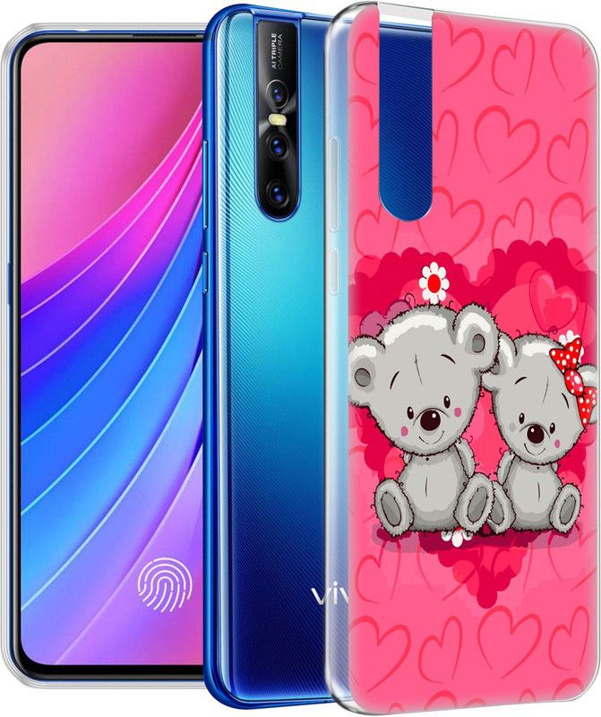 Fashionury Back Cover for Vivo V15 pro  (Multicolor, Grip Case, Silicon, Pack of: 1)