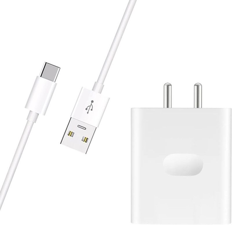 shopbucket 33 W NA 4 A Mobile 33W 4A WARP/VOOC/SUPERDART Charger Made in India Adaptor with Type-C Devices 020 Charger with Detachable Cable  (White, Cable Included)