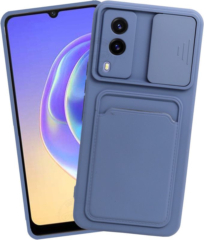 VAKIBO Back Cover for Vivo V21E 5G  (Blue, Grip Case, Pack of: 1)