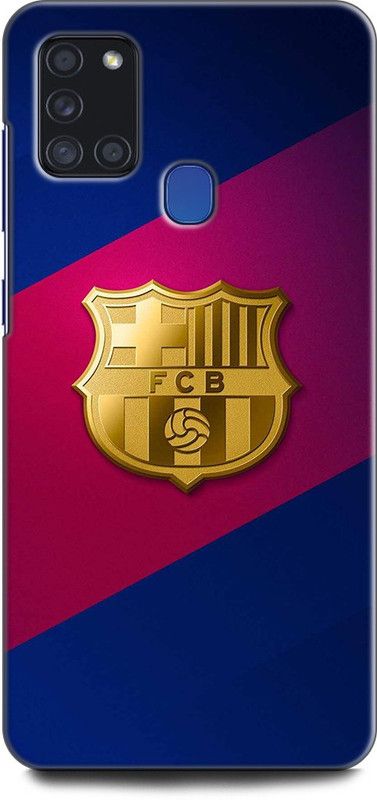 Afterglow Back Cover for SAMSUNG Galaxy A21s FCB, BARCELONA, FOOTBALL CLUB, MESSI, SPORTS, FOOTBALL  (Multicolor, Shock Proof, Pack of: 1)