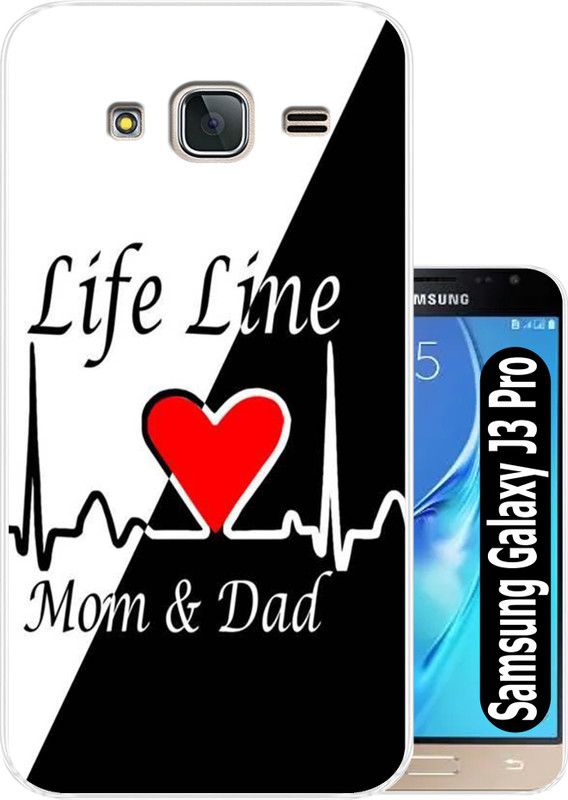 Hostprint Back Cover for Samsung Galaxy J3 Pro  (Black, White, Silicon, Pack of: 1)