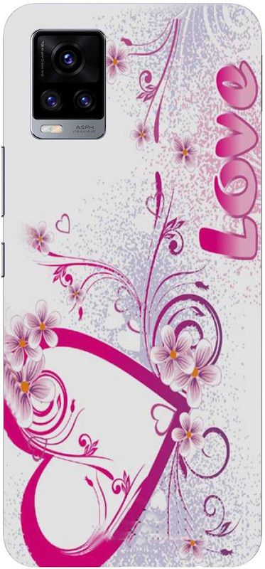 Artcase Back Cover for Vivo V20  (Pink, White, Dual Protection, Silicon, Pack of: 1)