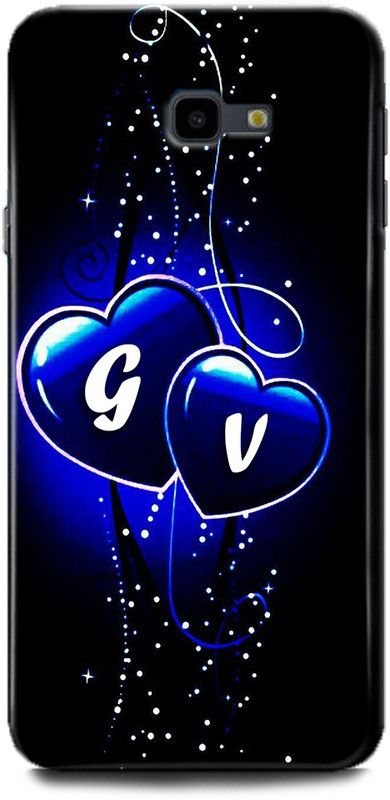 WallCraft Back Cover for SAMSUNG Galaxy J4 Plus G V, G LOVES V, NAME, LETTER, ALPHABET, GV LOVE, HART, BLUE  (Multicolor, Dual Protection, Pack of: 1)