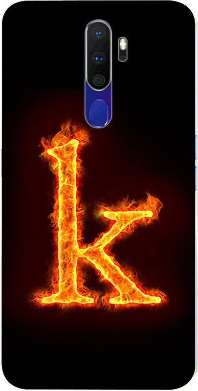 METOO Back Cover for Oppo A9 2020A9 2020, Alphabet, K Design Back Cover Print : 4  (Multicolor, Dual Protection, Silicon, Pack of: 1)