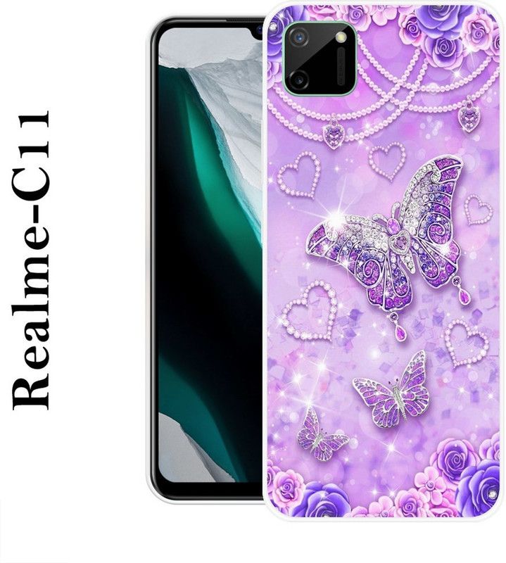 SUPERCASE Back Cover for Realme C11  (Purple, Grip Case, Silicon)