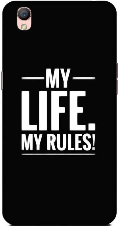 CROKIAN Back Cover for Oppo A37 My life my rules Back Cover  (Multicolor, Hard Case, Pack of: 1)