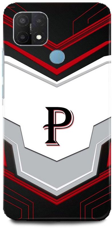 Afterglow Back Cover for Oppo A15s P, P LETTER, P NAME, P ALPHABET, ALPHABET  (Multicolor, Shock Proof, Pack of: 1)