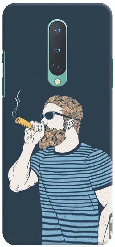 SPBR Back Cover for OnePlus 8  (Blue, 3D Case, Pack of: 1)