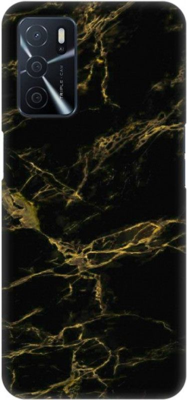 COBIERTAS Back Cover for Oppo A55  (Black, Yellow, Hard Case, Pack of: 1)