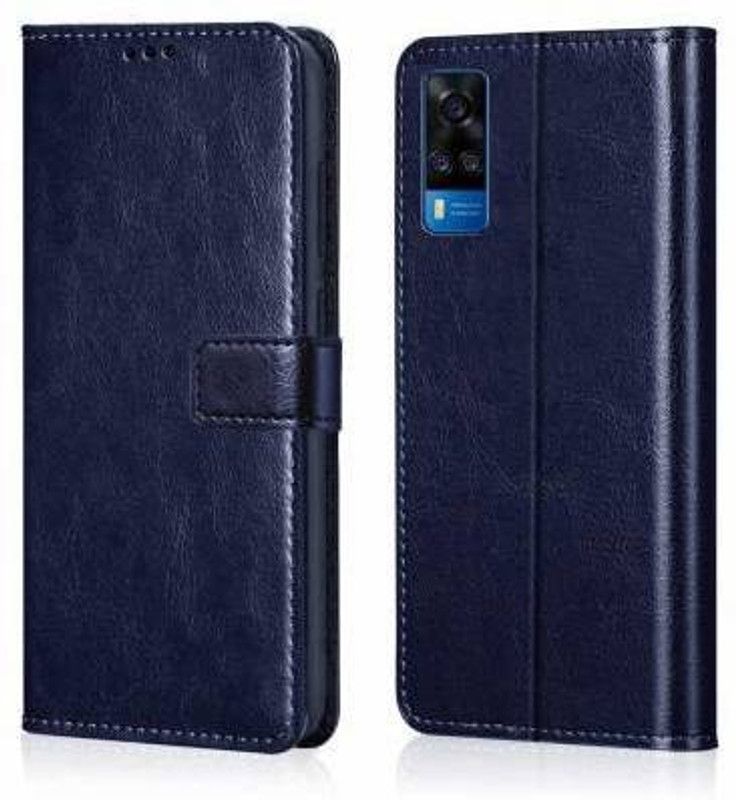 Moonlight Flip Cover for Vivo X60 256GB  (Blue, Dual Protection, Pack of: 1)