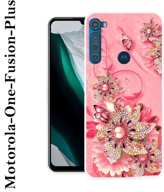 SHIVKUDI Back Cover for Motorola One Fusion Plus  (Pink, Grip Case, Silicon)