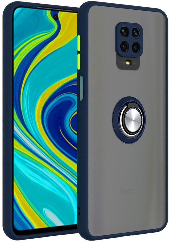 Lilliput Back Cover for Redmi Note 9 Pro  (Blue, Grip Case, Pack of: 1)