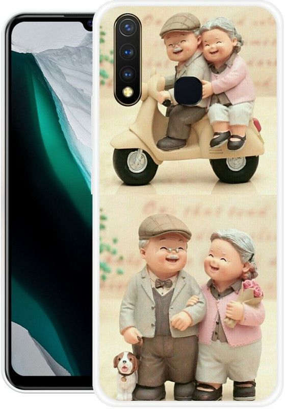SIMAWAT Back Cover for Vivo Y19, Vivo U20  (Multicolor, Grip Case, Silicon, Pack of: 1)