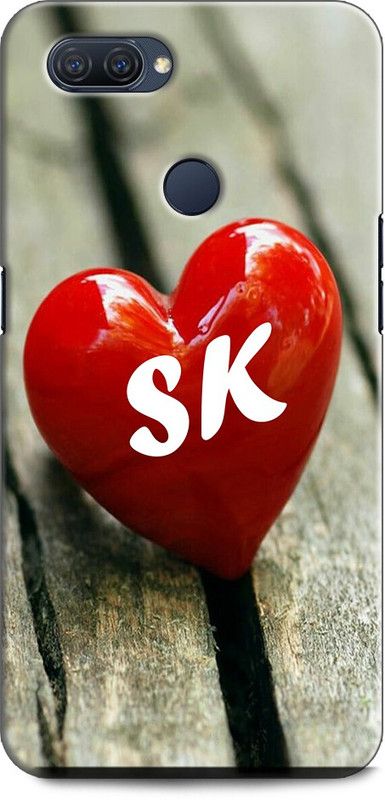 INDICRAFT Back Cover for OPPO A5, CPH1809 S K, S LOVES K, NAME, LETTER, ALPHABET, SK LOVE, HART, BLUE  (Multicolor, Shock Proof, Pack of: 1)