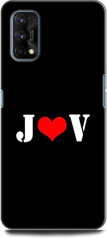 Afterglow Back Cover for Realme 7 Pro J V, J LOVES V, NAME, LETTER, ALPHABET, JV LOVE, HART  (Multicolor, Shock Proof, Pack of: 1)