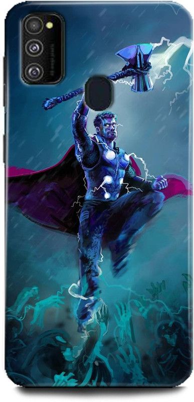 INDICRAFT Back Cover for Samsung Galaxy M21 THOR, THOR HAMMER, AVENGER, MARVEL, SUPERHERO, COMIC  (Multicolor, Hard Case, Pack of: 1)