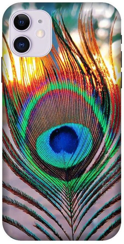 BYXIS Back Cover for iphone 11 Morpankh, Krishna Morpankh, Peacock Feather  (Multicolor, Shock Proof, Pack of: 1)