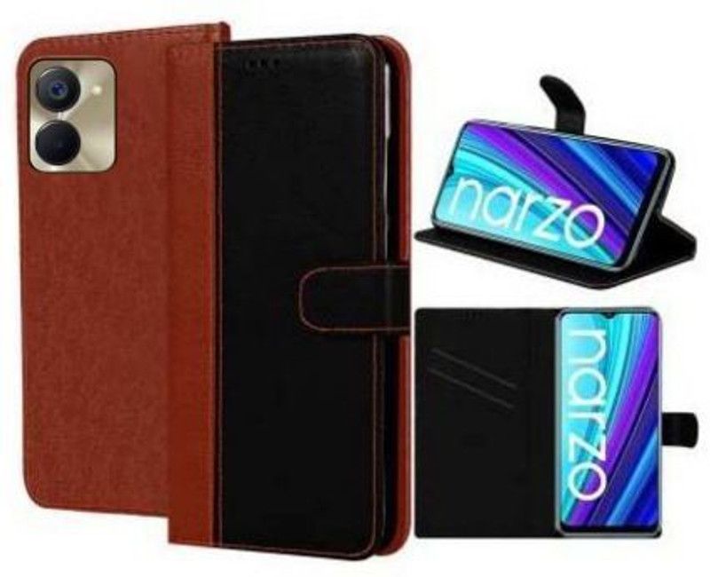 RidivishN Back Cover for Realme C33  (Black, Brown, Shock Proof, Pack of: 1)