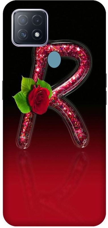 URCHIN Back Cover for Oppo A15 R, R Letter, Alphabet, Design, R Love  (Multicolor, Shock Proof, Pack of: 1)