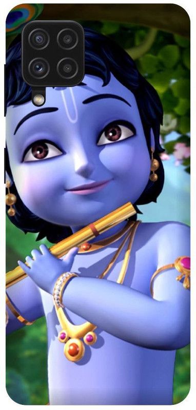 UMPRINT Back Cover for Samsung Galaxy F22, God Krishna, Indian God Printed Back Cover  (Multicolor, Shock Proof, Pack of: 1)