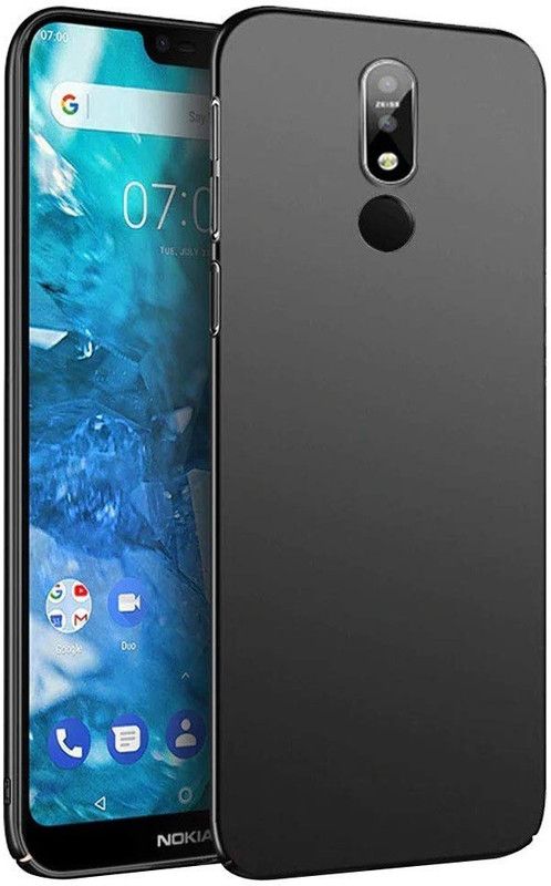 Outlier Back Cover for Nokia 7.1  (Black, Silicon)