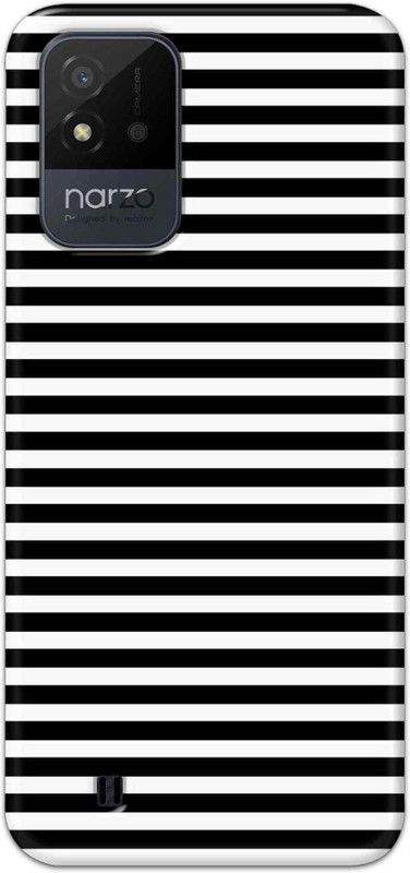 Oye Stuff Back Cover for Realme Narzo 50i  (Black, White, Hard Case, Pack of: 1)