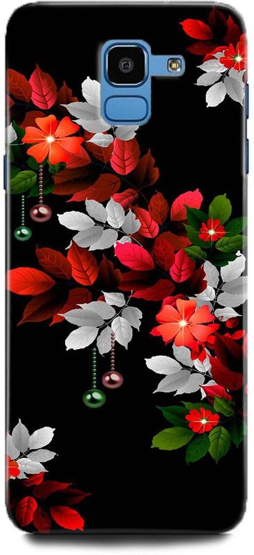 Afterglow Back Cover for SAMSUNG Galaxy J6 RED LEAF, DESIGN, RED, LEAF, FLOWER  (Multicolor, Shock Proof, Pack of: 1)