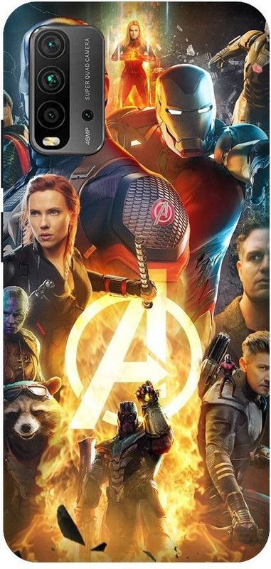 URCHIN Back Cover for Redmi 9 Power Avengers, infinity wars, end game, superheros, iron man  (Multicolor, Shock Proof, Pack of: 1)