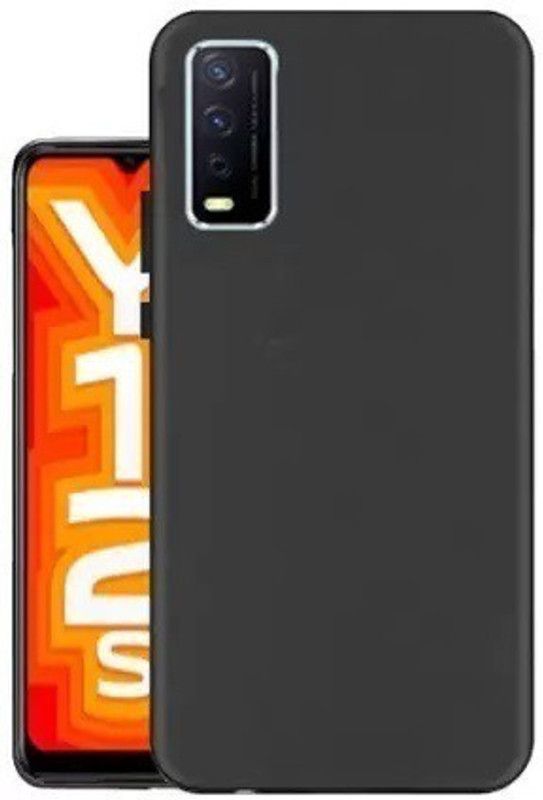 S-Hardline Back Cover for Vivo Y12s  (Black, Flexible, Pack of: 1)