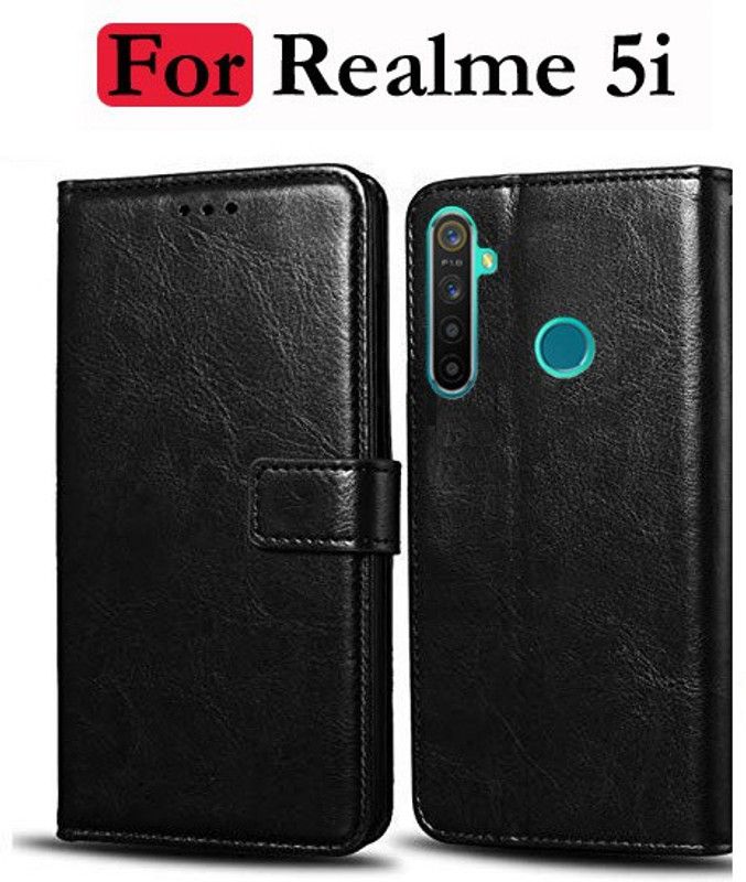 Wynhard Flip Cover for Realme Narzo 10, Realme 5, Realme 5i, Realme 5s  (Black, Shock Proof, Pack of: 1)