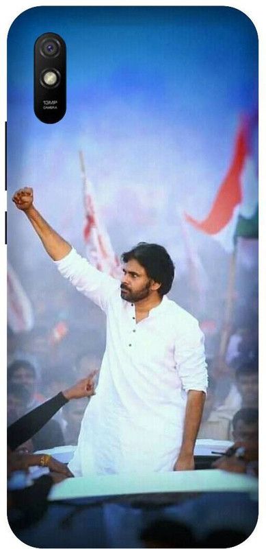 PHONE WALEY.COM Back Cover for Redmi 9i ,MZB080UIN , pawan kalyan Southindian Superstar ,Printed  (Blue, Hard Case, Pack of: 1)