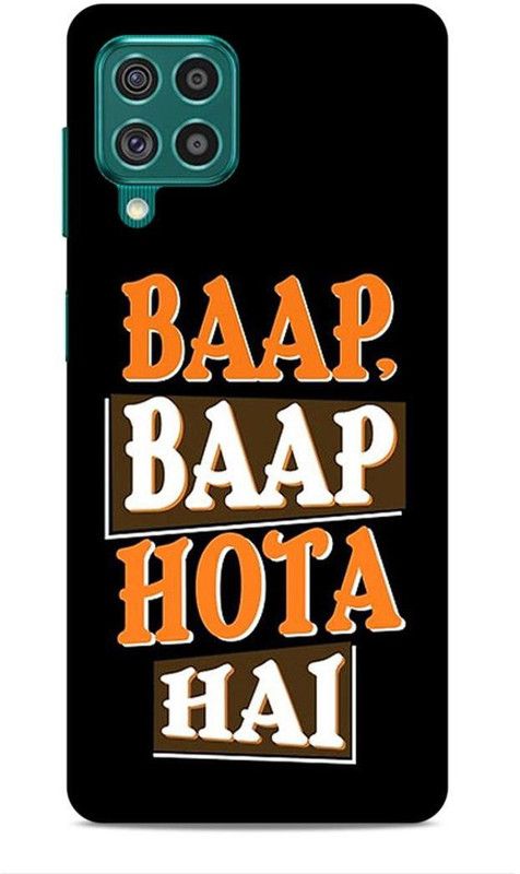 Samsidhi Back Cover for Samsung Galaxy F62  (Black, Orange)