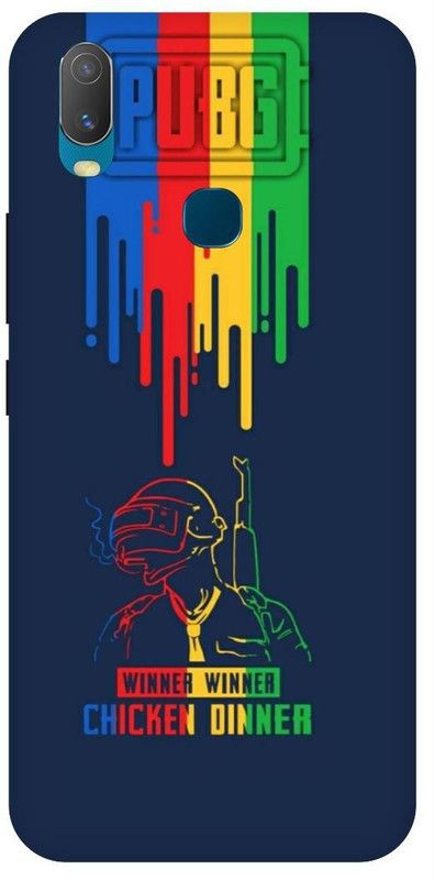 THE NARAYANA COLLECTIONS Back Cover for VIVO Y12-1904-1940-PUBG,CHICKEN,GAME,BGMI,LOGO  (Multicolor, Hard Case, Pack of: 1)