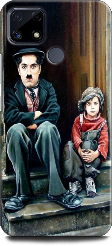 INDICRAFT Back Cover for Realme C12, RMX2189 CHARLIE CHAPLIN, FUNNY  (Multicolor, Shock Proof)