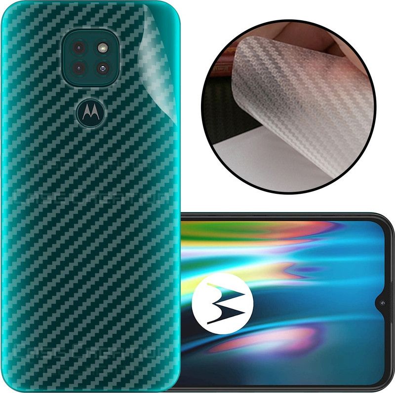 CASE CREATION Motorola Moto G9 Mobile Skin  (3D Carbon Fibre Transparent Back Skin Matte Finish)