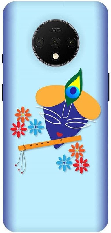 Afterglow Back Cover for One Plus 7T KRISHNA, ALPHABET,GOD, GODDESS, HEARTS, MORPANKH,NATURE  (Multicolor, Shock Proof, Pack of: 1)
