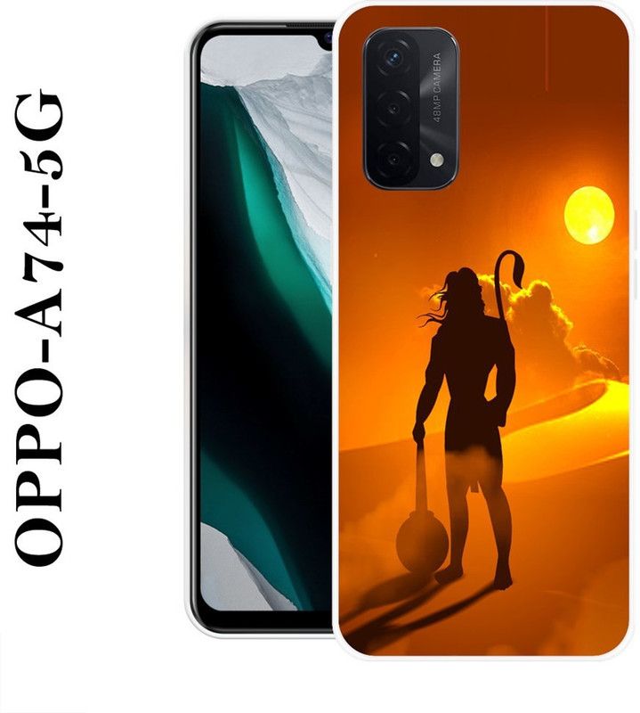 Sswastik Back Cover for Oppo A74 5G  (Black, Yellow, Grip Case, Silicon)