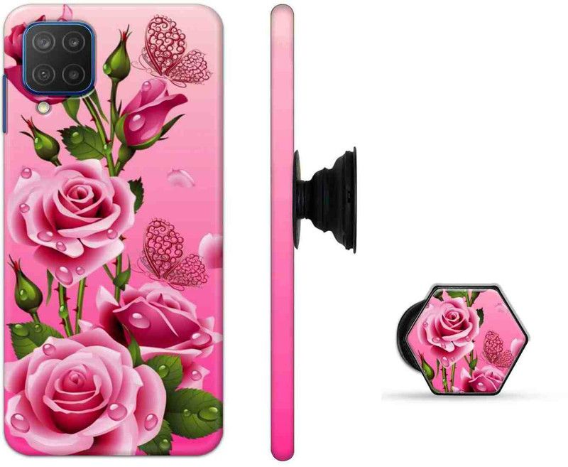 Deltavo Back Cover for Samsung Galaxy M12, Samsung Galaxy F12  (Pink, Green, Pack of: 2)