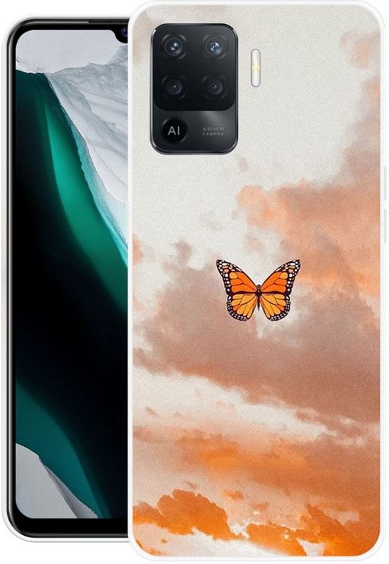 Krtagy Back Cover for Oppo F19 Pro  (Grey, Orange, Dual Protection, Silicon, Pack of: 1)