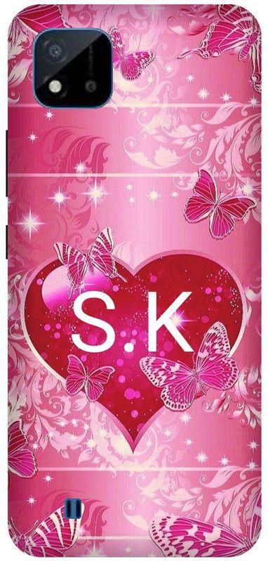 3D U PRINT Back Cover for Realme C20 ,RMX3061,RMX3063 SK, S LOVES K, NAME, LETTER, ALPHABET, RS LOVE  (Orange, Waterproof, Pack of: 1)